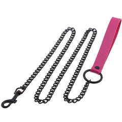 pink Loyal Chain Leash for Puppy Play - pridevoyageshop.com - gay men’s puppy play gear, lingerie, fishnet and fetish wear