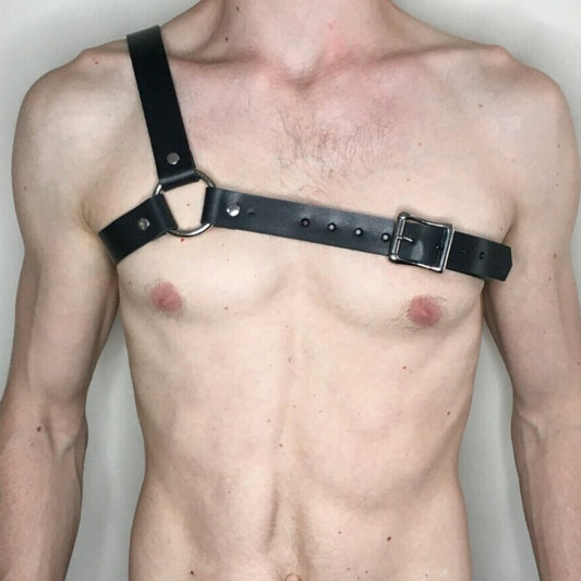 Simple Gladiator Male Chest Harness: Sexy Clubwear and Gay Lingerie- pridevoyageshop.com - gay men’s harness, lingerie and fetish wear