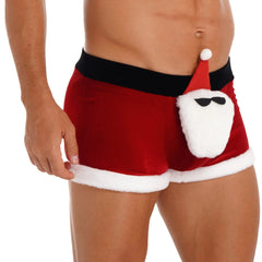 a hot man in Santa’s Surprise Christmas Boxers - pridevoyageshop.com - gay costumes, men role play outfits, gay party costumes and gay rave outfits