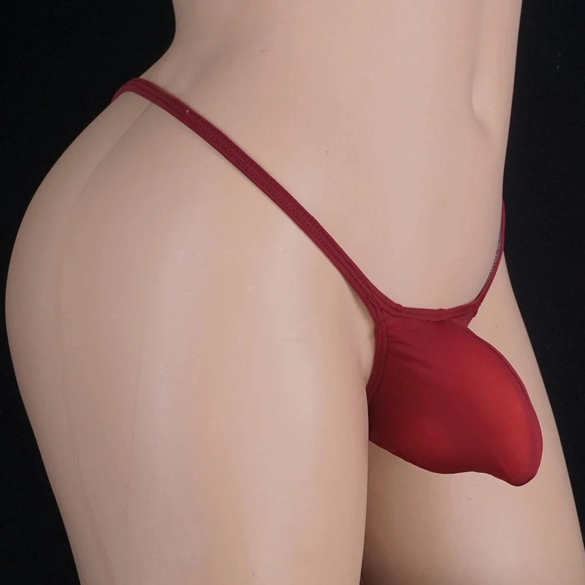 Burgundy Adam's Power Bulge Thong - pridevoyageshop.com - gay men’s underwear and swimwear