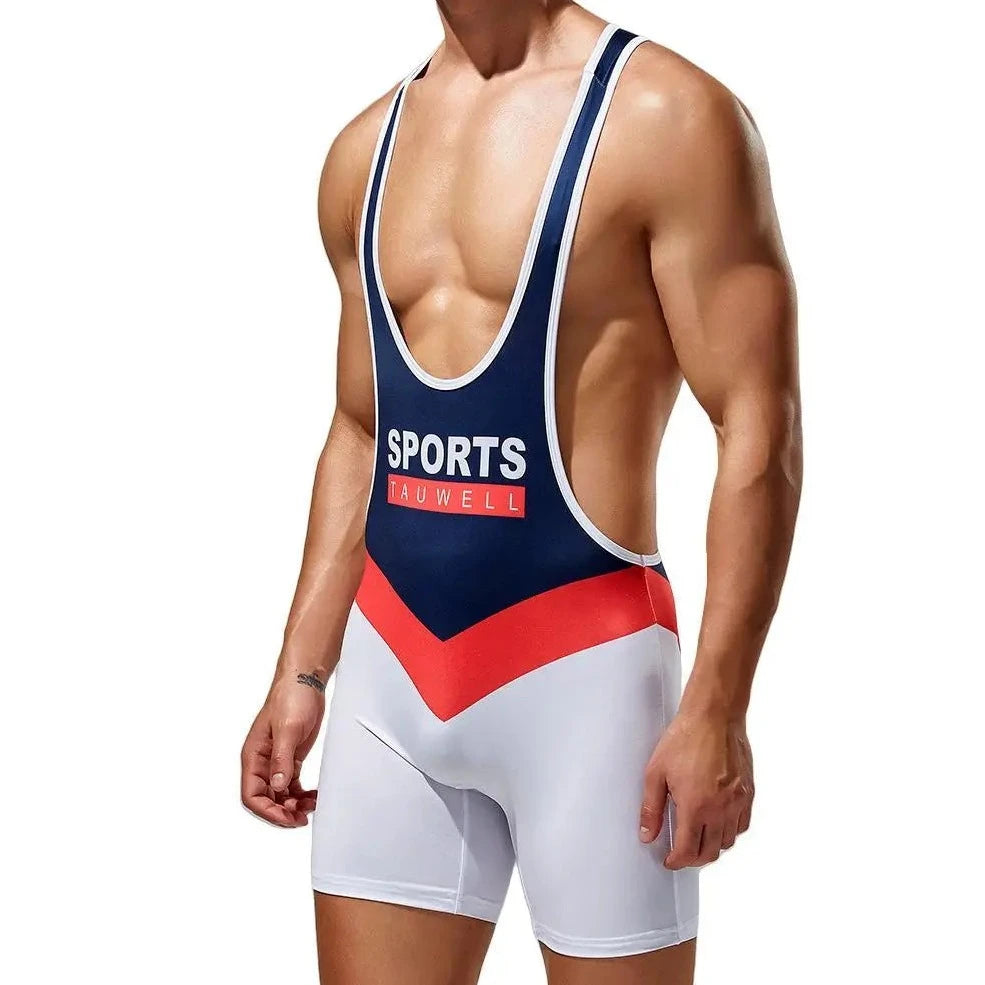 a sexy man in white Racerback Sports Performance Singlet - Men's Singlets, Bodysuits, Leotard & Unitard - pridevoyageshop.com