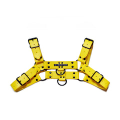 Yellow Adjustable Chest Harness: Men's Clubwear and Gay Lingerie