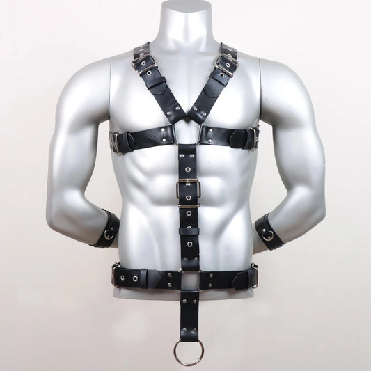 Command Cock Ring Body Harness - pridevoyageshop.com - gay men’s puppy play gear, lingerie, fishnet and fetish wear