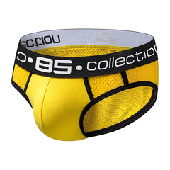 yellow Men's 85 Collection Mesh Briefs - pridevoyageshop.com - gay men’s underwear and swimwear