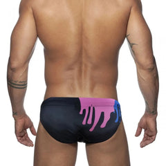 a hot gay man in black Men's Splash Art Swim Briefs - pridevoyageshop.com - gay men’s underwear and swimwear