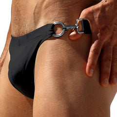 sexy gay man in black Gay Swimwear | Gay Men's Clipper Swim Briefs- pridevoyageshop.com - gay men’s underwear and swimwear