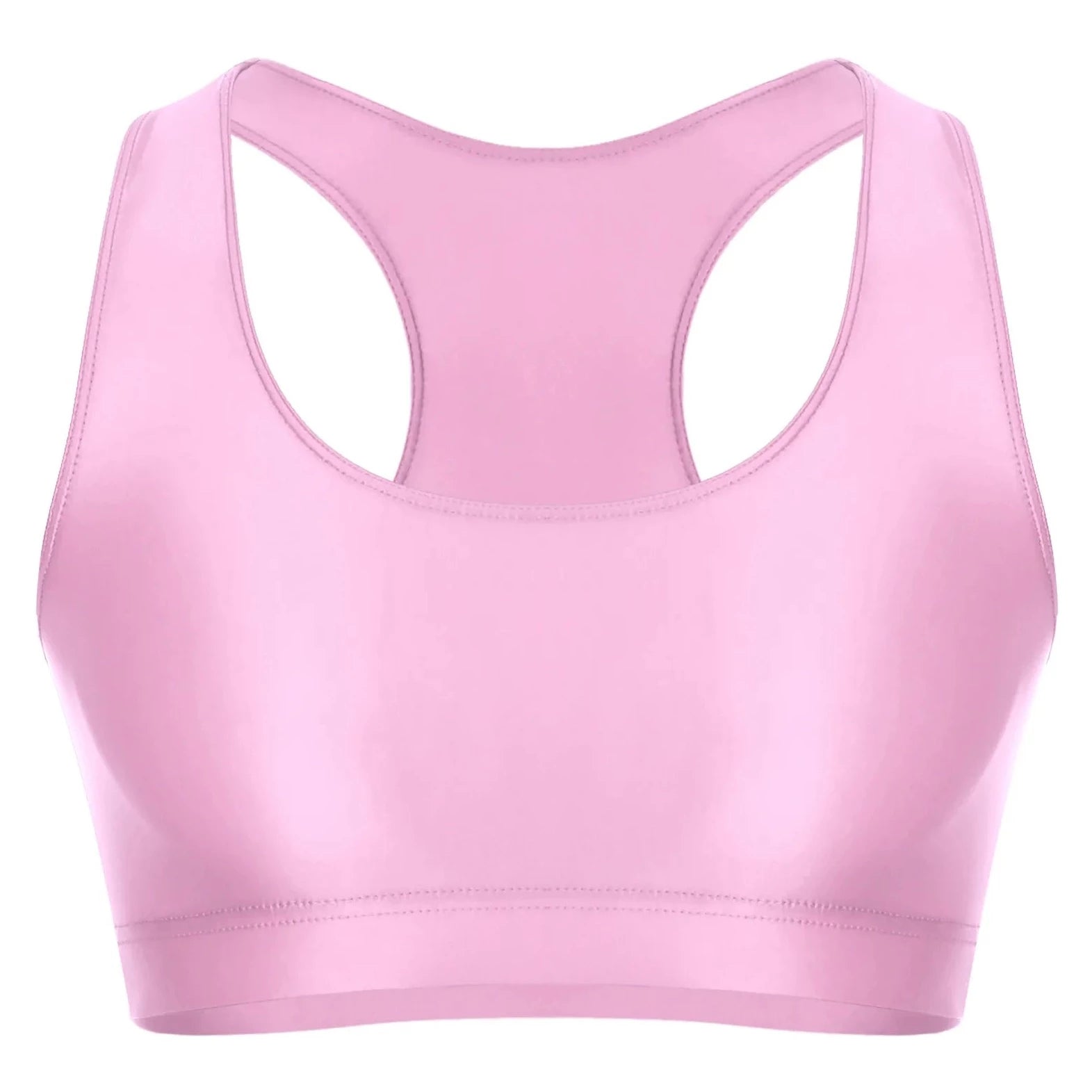 pink Men's Glossy Sports Crop Top | Gay Crop Tops & Sports Wear - pridevoyageshop.com - gay crop tops, gay casual clothes and gay clothes store