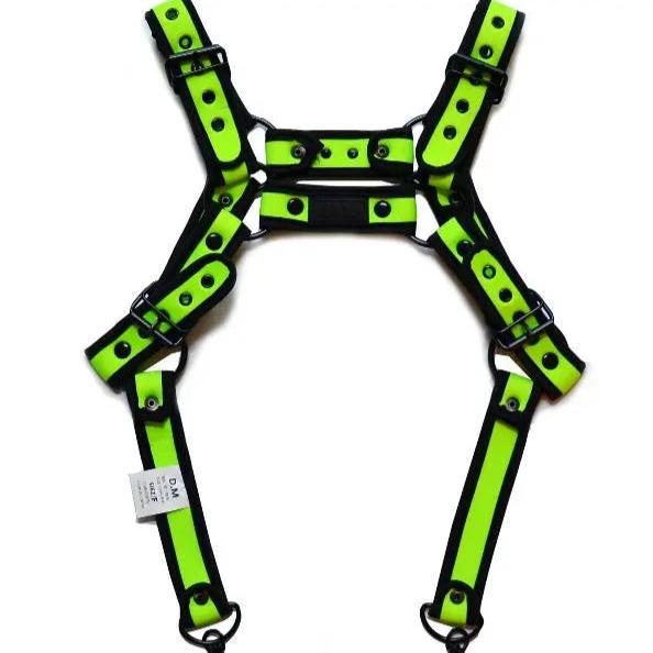 fluorescent Hard Grip Suspender Harness -pridevoyageshop.com - gay men’s harness, lingerie and fetish wear