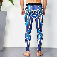 sexy gay man in ocean Gay Leggings | Colorful Print Elemental Workout Leggings - pridevoyageshop.com - gay men’s underwear and activewear