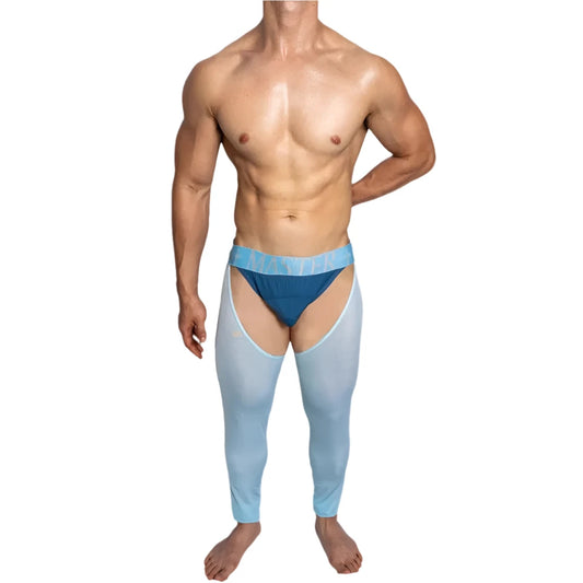 a hot man in light blue DM Master Cut-Out Tights - pridevoyageshop.com - gay men’s thights, leggings, and long underwear