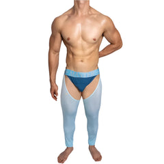 a hot man in light blue DM Master Cut-Out Tights - pridevoyageshop.com - gay men’s thights, leggings, and long underwear