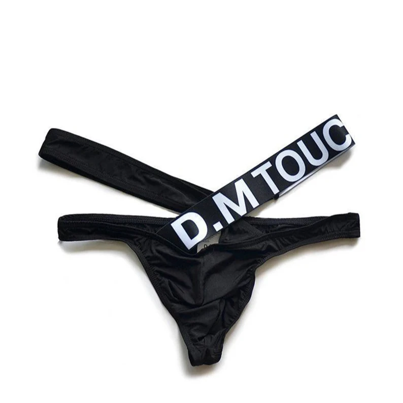 black DM Touch Me Strap Thong - pridevoyageshop.com - gay men’s thongs, boxers, briefs and jockstraps