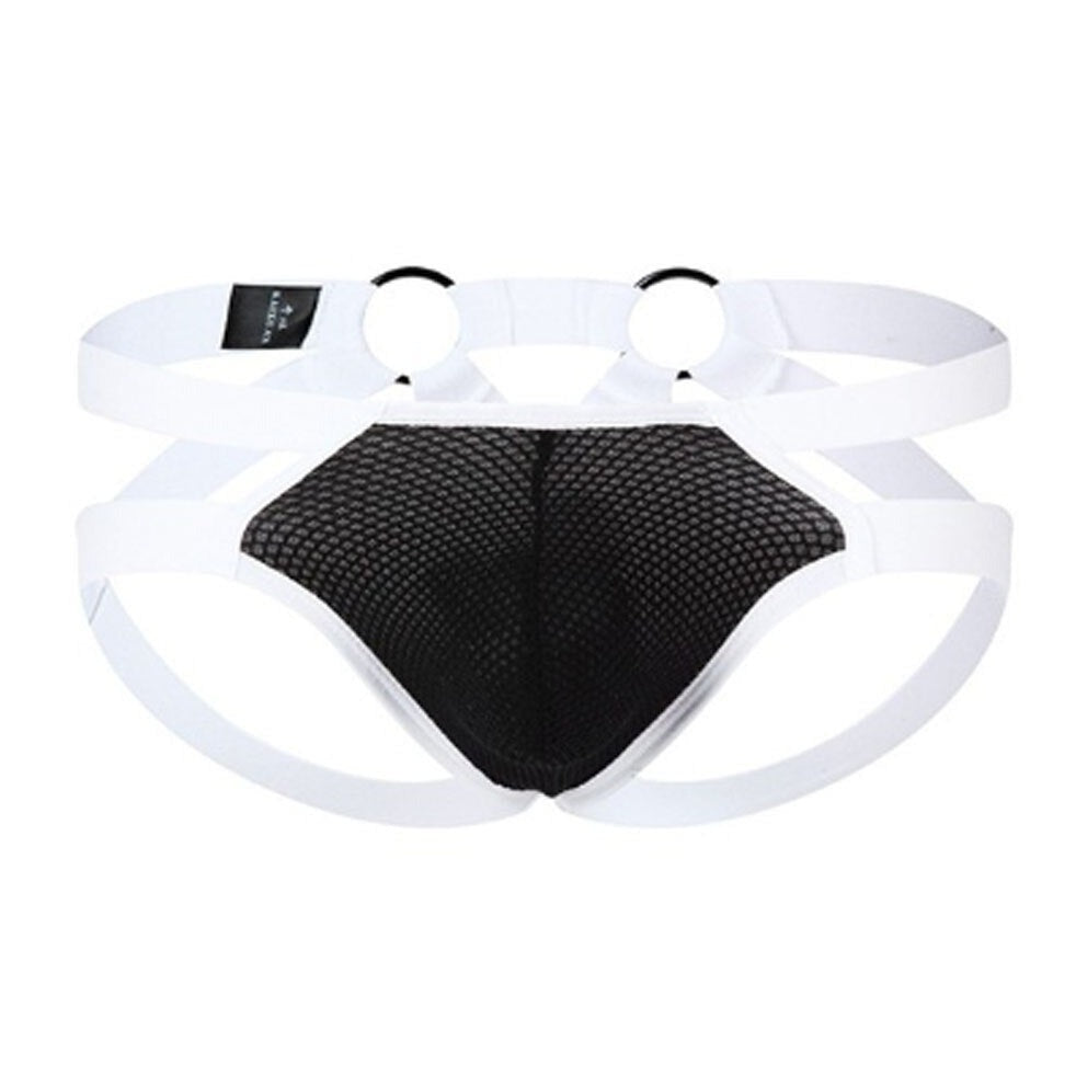black Gay Jockstrap: Bondage Jockstrap & Erotic Gay Lingerie- pridevoyageshop.com - gay men’s underwear and swimwear
