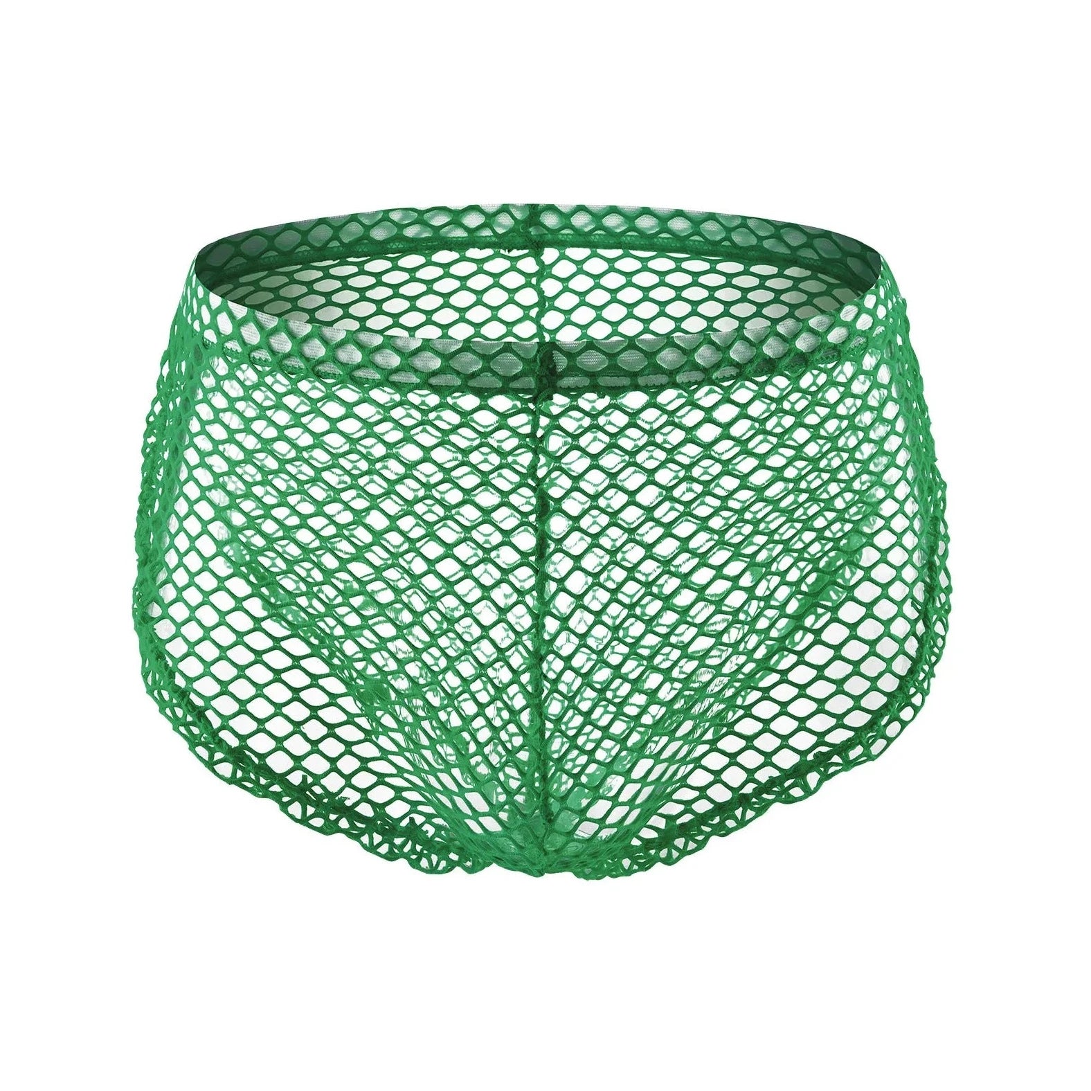 green Sexy Gay Men's Clipper Fishnet Briefs - pridevoyageshop.com - gay men’s underwear and swimwear