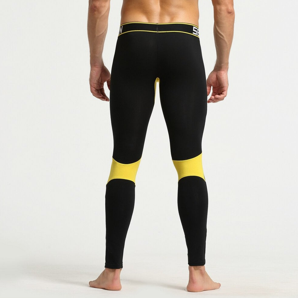 sexy gay man in black Gay Leggings | Seobean Two Toned Workout Leggings - pridevoyageshop.com - gay men’s underwear and activewear