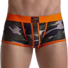 orange Jockmail Camo Mesh Boxer Briefs - pridevoyageshop.com - gay men’s underwear and swimwear