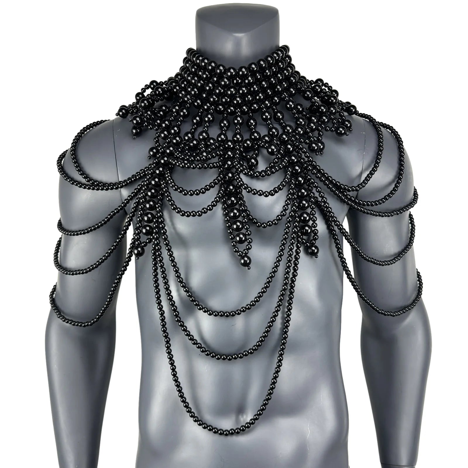 details of Regal Pearl Body Jewelry Harness- pridevoyageshop.com - gay men’s harness, lingerie and fetish wear