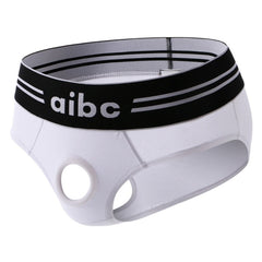 white Erotic No More Hiding Cock Ring Briefs | Gay Men Underwear- pridevoyageshop.com - gay men’s underwear and swimwear