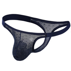 Royal blue Sexy Mens Thongs: Semi Sheer Underwear for Gay Lingerie - pridevoyageshop.com - gay men’s underwear and swimwear