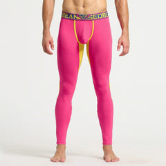 sexy gay man in pink Gay Leggings | Seobean Two Toned Workout Leggings - pridevoyageshop.com - gay men’s underwear and activewear