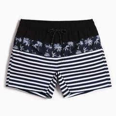 Stripe Marina Flirt Tri-Toned Board Shorts - pridevoyageshop.com - gay men’s underwear and swimwear