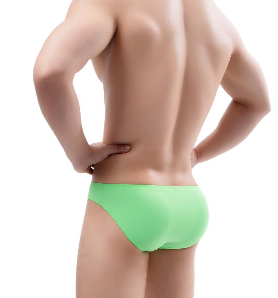 sexy gay man in green Men's Ice Silk Hung Briefs | Gay Men Underwear- pridevoyageshop.com - gay men’s underwear and swimwear