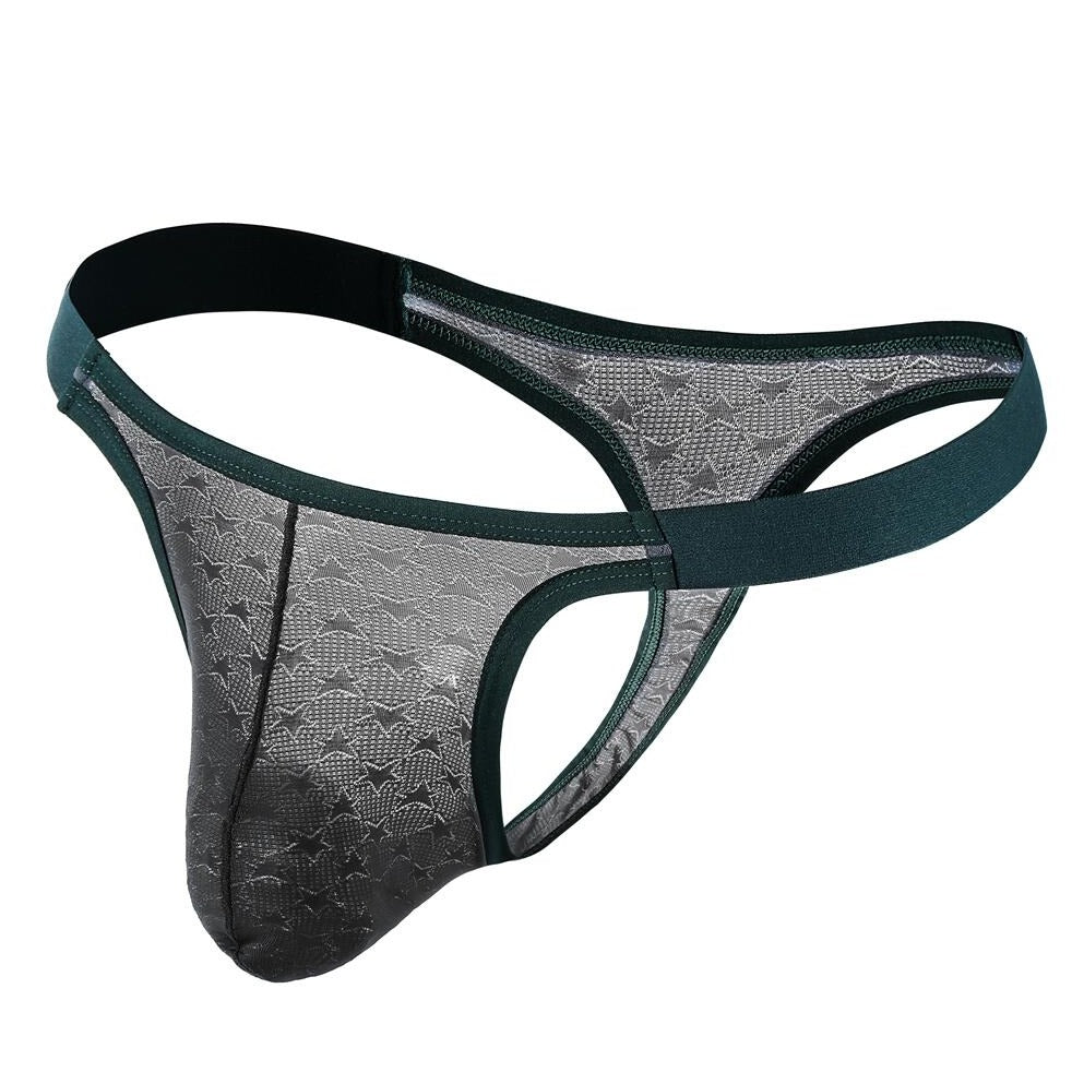 Black Sexy Mens Thongs: Semi Sheer Underwear for Gay Lingerie - pridevoyageshop.com - gay men’s underwear and swimwear