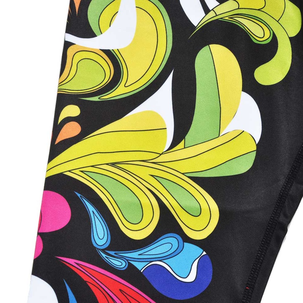 details of Gay Leggings | Colorful Print Elemental Workout Leggings - pridevoyageshop.com - gay men’s underwear and activewear