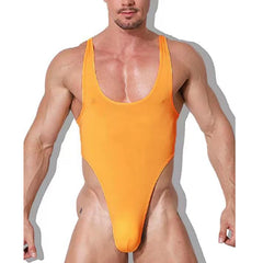 a sexy gay man in orange Extreme Thong Bodysuit - Men's Singlets, Bodysuits, Leotard & Unitard - pridevoyageshop.com