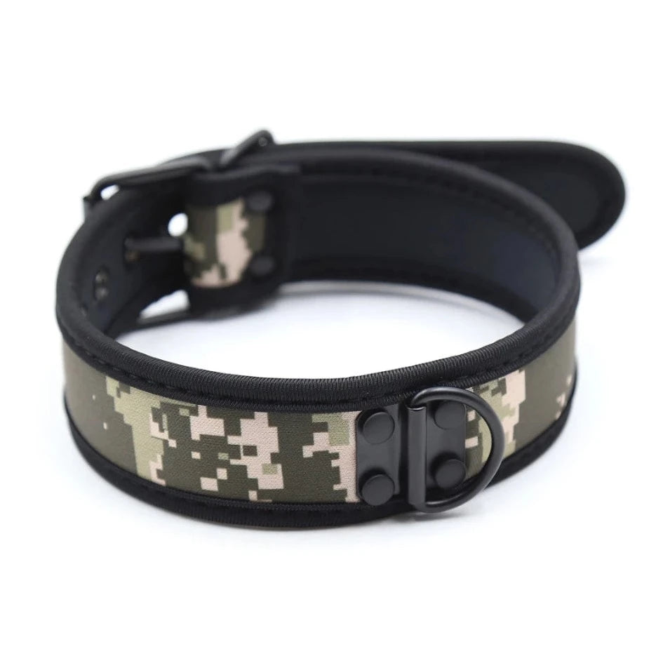 Camouflage Gay Men's Puppy Collar - pridevoyageshop.com - gay men’s bodystocking, lingerie, fishnet and fetish wear