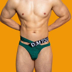 a hot man in green DM Touch Me Strap Thong - pridevoyageshop.com - gay men’s thongs, boxers, briefs and jockstraps