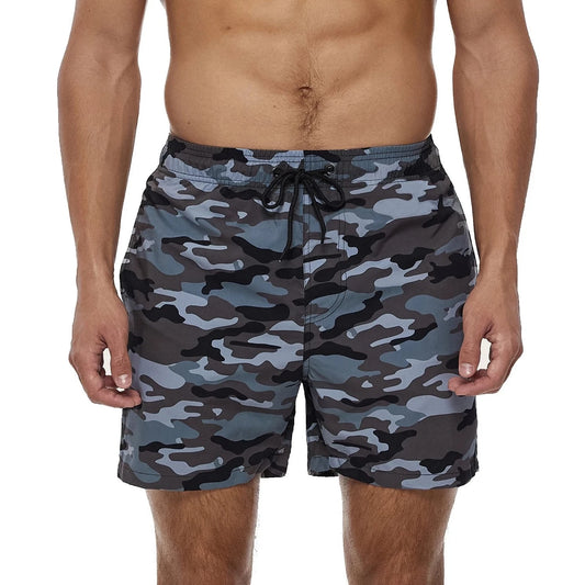 a hot gay man in Modern Gray Camo Board Shorts - pridevoyageshop.com - gay men’s underwear and swimwear