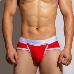 a sexy man in red DM Unhook Detachable Briefs - pridevoyageshop.com - gay men’s thongs, boxers, briefs and jockstraps