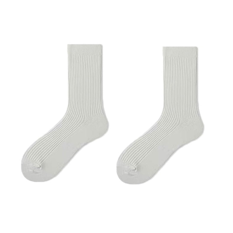 white Ribbed Cotton Crew Socks: Gay Men's Basic Socks for 2023- pridevoyageshop.com - gay men’s harness, lingerie and fetish wear