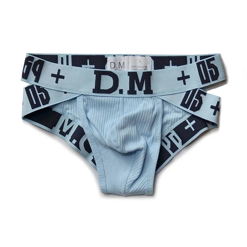 light blue DM Sideshow Gay Briefs - pridevoyageshop.com - gay men’s underwear and swimwear