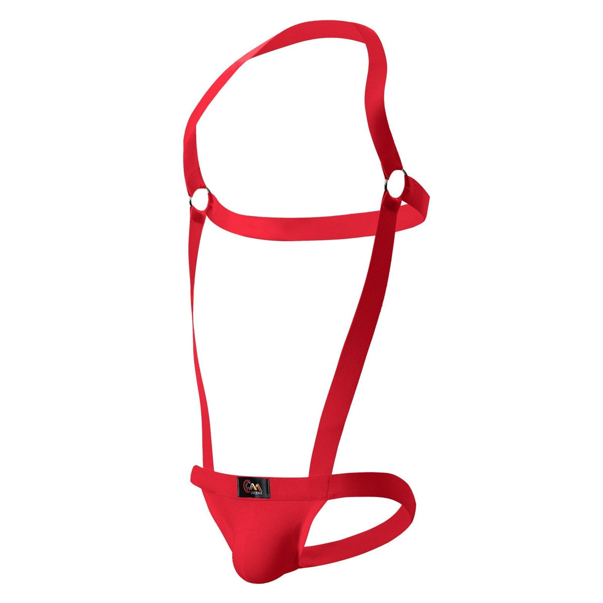 red CLEVER-MENMODE Elastic Jockstrap Harness | Gay Harness- pridevoyageshop.com - gay men’s harness, lingerie and fetish wear