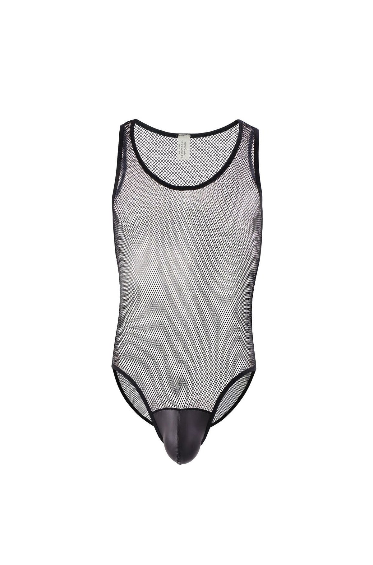 black Gay Bodysuit and Singlet | Men's Mesh Full Bodysuit - Men's Singlets, Bodysuits, Leotard & Unitard - pridevoyageshop.com