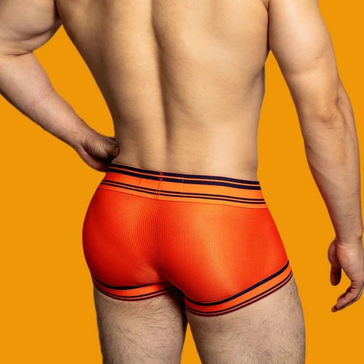 a hot gay man in orange DM Men's Mesh Boxer Briefs - pridevoyageshop.com - gay men’s underwear and swimwear