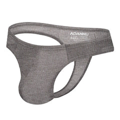 gray ADANNU - Combed Cotton Gay Thongs: Sexy Male Underwear - pridevoyageshop.com - gay men’s underwear and swimwear