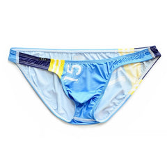 blue Gay Swimwear | DM 15 Skinny Ice Silk Swim Briefs- pridevoyageshop.com - gay men’s underwear and swimwear