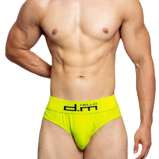 a hot gay man in green DM Gay Men's Hello Briefs - pridevoyageshop.com - gay men’s underwear and swimwear