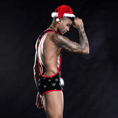 a sexy man in Santa’s Secret Christmas Outfit - pridevoyageshop.com - gay costumes, men role play outfits, gay party costumes and gay rave outfits