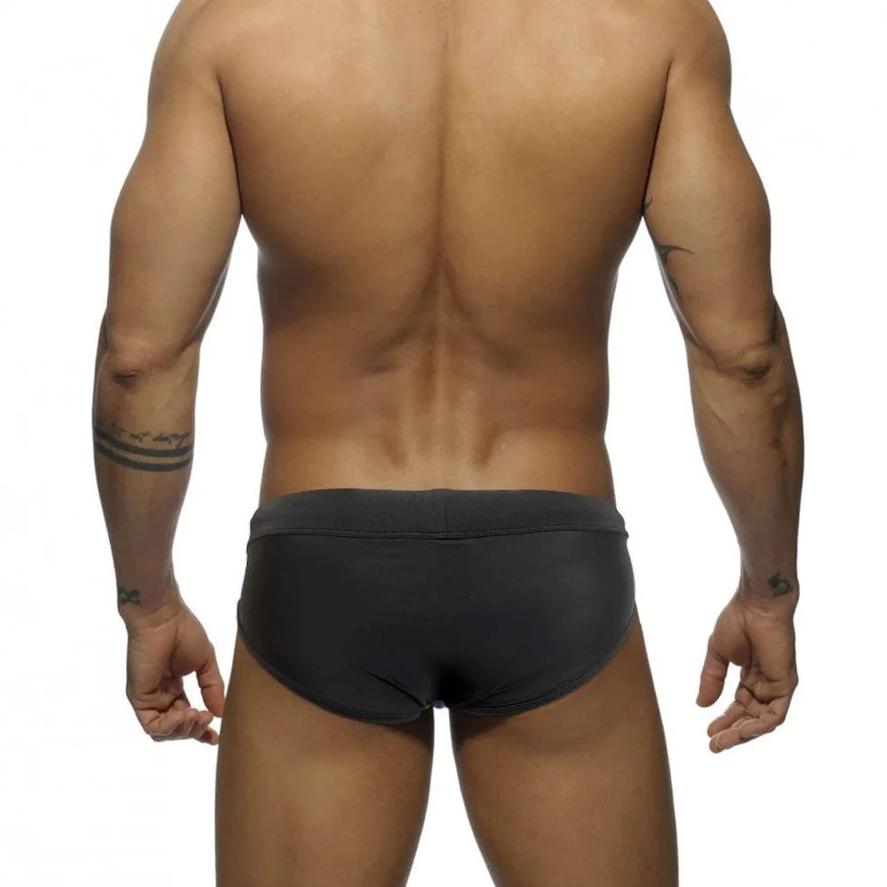 a sexy gay man in black Men's Sideshow Mesh Swim Briefs - pridevoyageshop.com - gay men’s underwear and swimwear