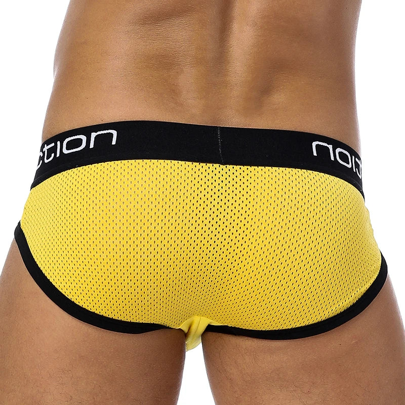 a hot gay man in yellow Men's 85 Collection Mesh Briefs - pridevoyageshop.com - gay men’s underwear and swimwear