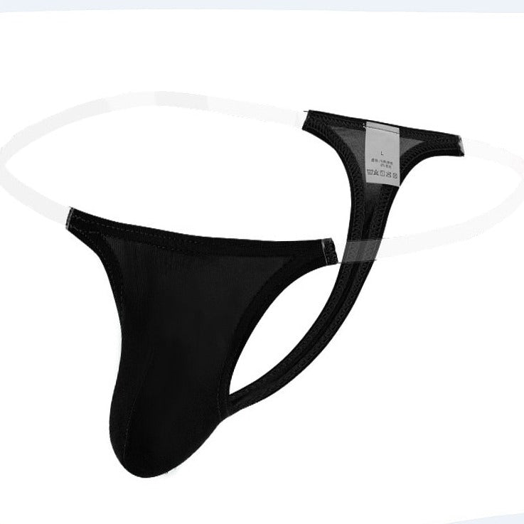 black Gay Swimwear | Men's Barely There Swim Thong - pridevoyageshop.com - gay men’s underwear and swimwear