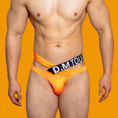 a hot man in orange DM Touch Me Strap Thong - pridevoyageshop.com - gay men’s thongs, boxers, briefs and jockstraps