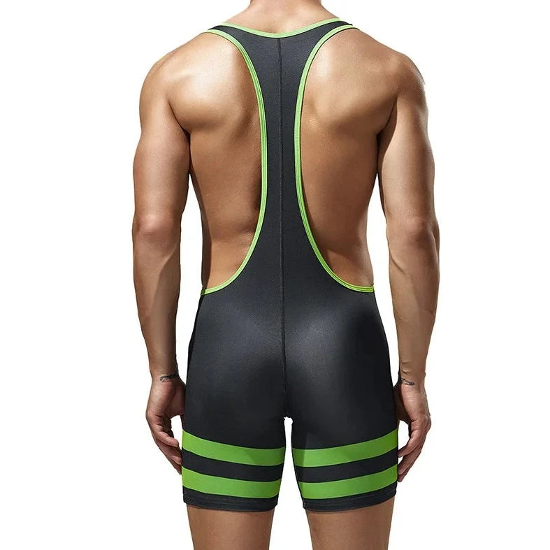 a sexy gay man in navy Striped Phenomenal Racerback Singlet - Men's Singlets, Bodysuits, Rompers & Jumpsuits - pridevoyageshop.com
