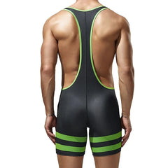 a sexy gay man in navy Striped Phenomenal Racerback Singlet - Men's Singlets, Bodysuits, Rompers & Jumpsuits - pridevoyageshop.com