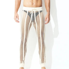 nude Men's Striped Mesh Tights - pridevoyageshop.com - gay men’s underwear and swimwear