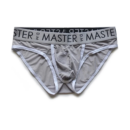 gray DM Mesh Master Briefs - pridevoyageshop.com - gay men’s thongs, boxers, briefs and jockstraps